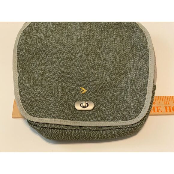 Savier Messenger Shoulder Bag Skate Streetwear Green Beige Adjustable Strap - Picture 9 of 9